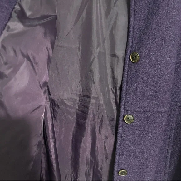 Lands’ End Women’s Wool Blend Pea Coat Purple Size 18 - Picture 10 of 11